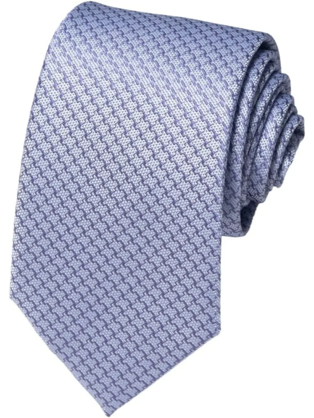 Men's Lavender 100% Microfiber Houndstooth Formal Classic Necktie For Business